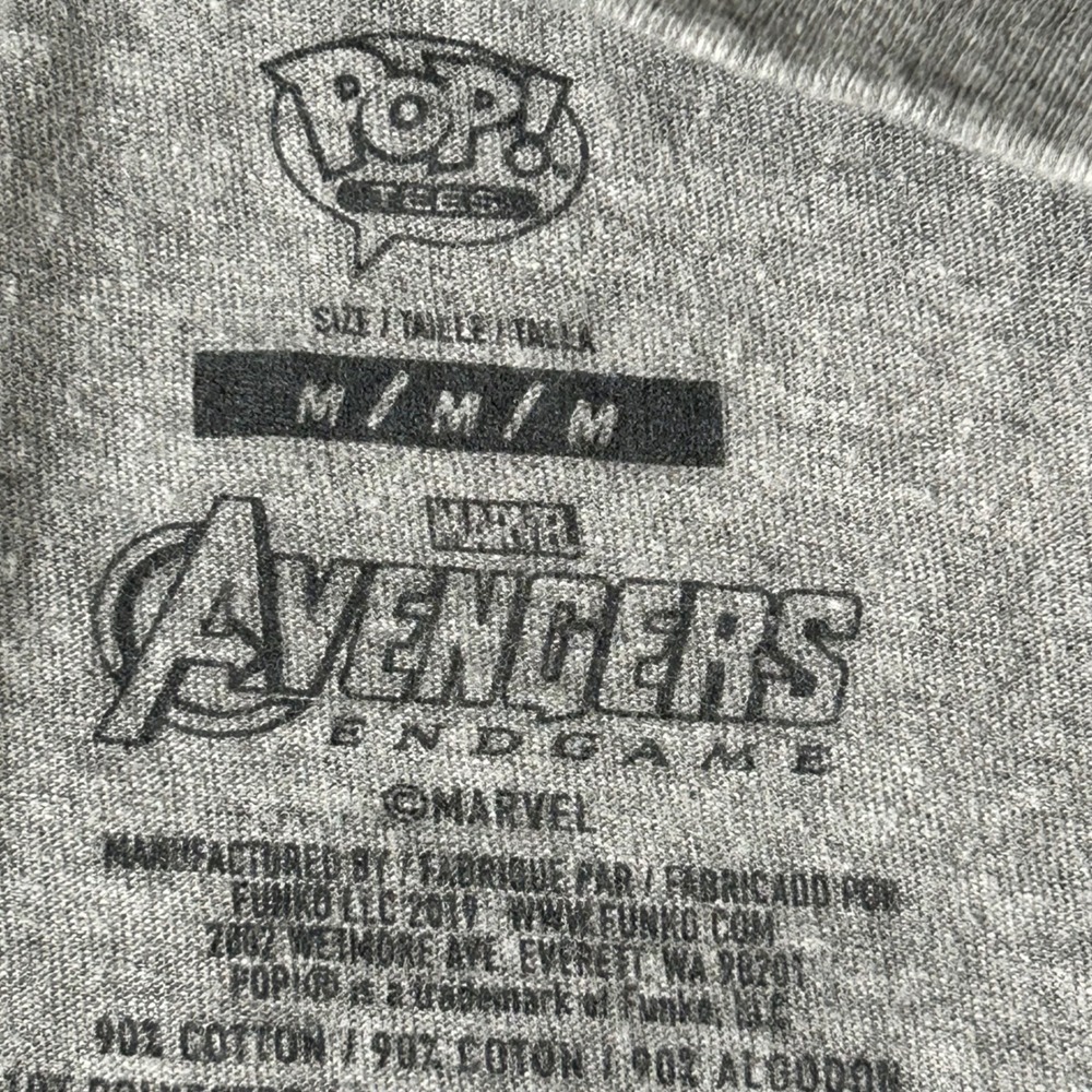 Funko Pop Tees Marvel Avengers Endgame Thor Gray Graphic T-Shirt Mens Medium